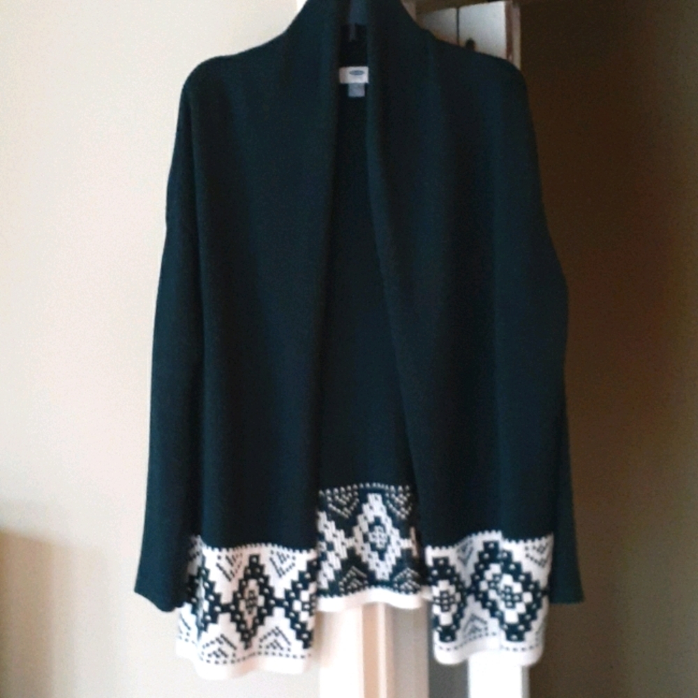 Deep green womens warm cardigan